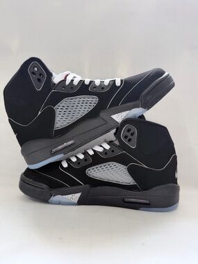 Jordan Black and Gray High-Top Sneakers